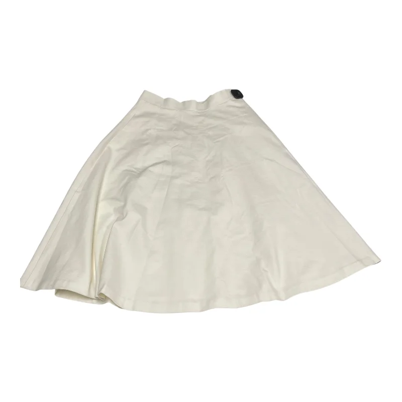 Skirt Midi By Banana Republic In Ivory, Size: M