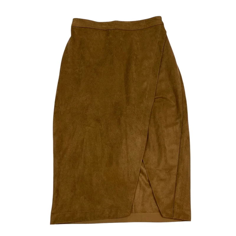 Skirt Midi By Abercrombie And Fitch In Brown, Size: Xsp