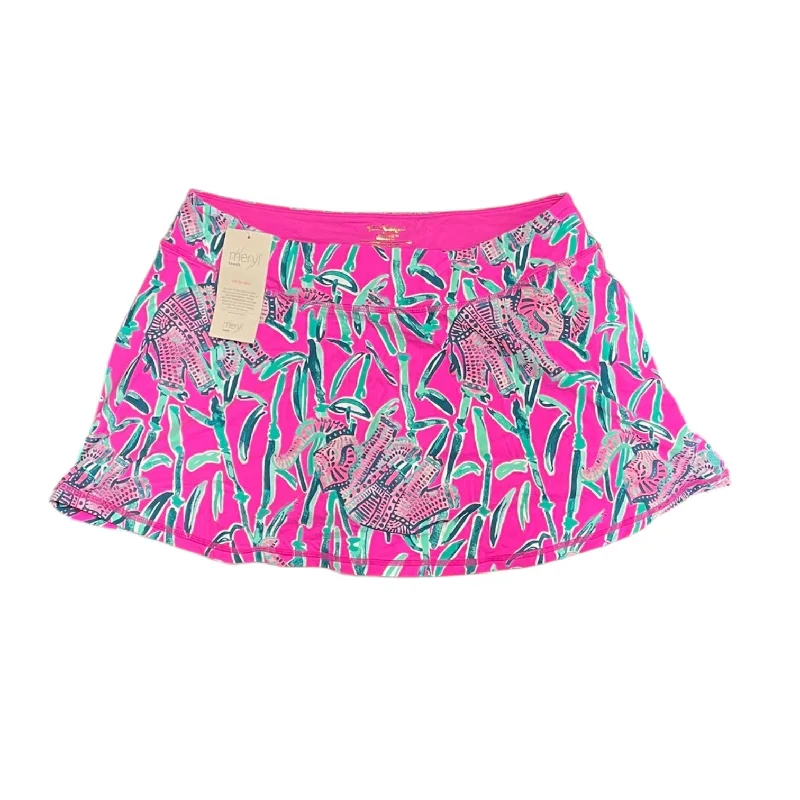 Athletic Skirt By Lilly Pulitzer In Green & Pink, Size: L