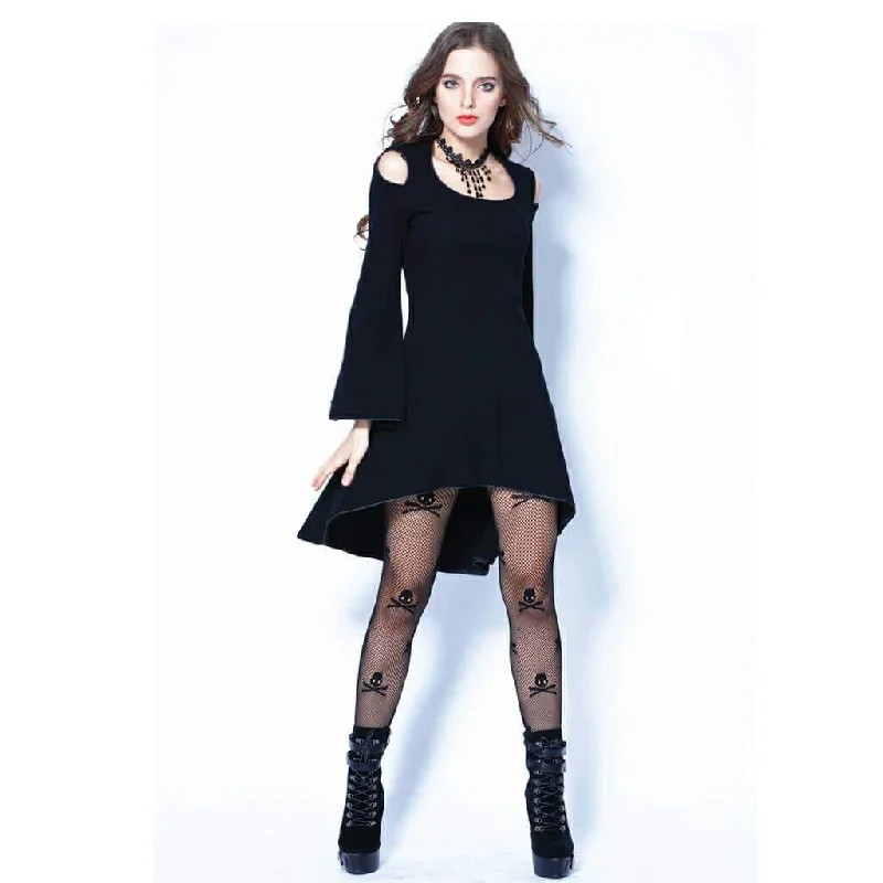 Women's Short Black Cold Shoulder Dress