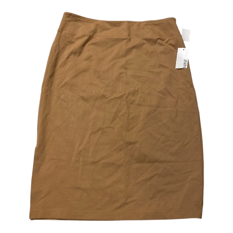 Skirt Midi By Nine West In Tan, Size: Xl