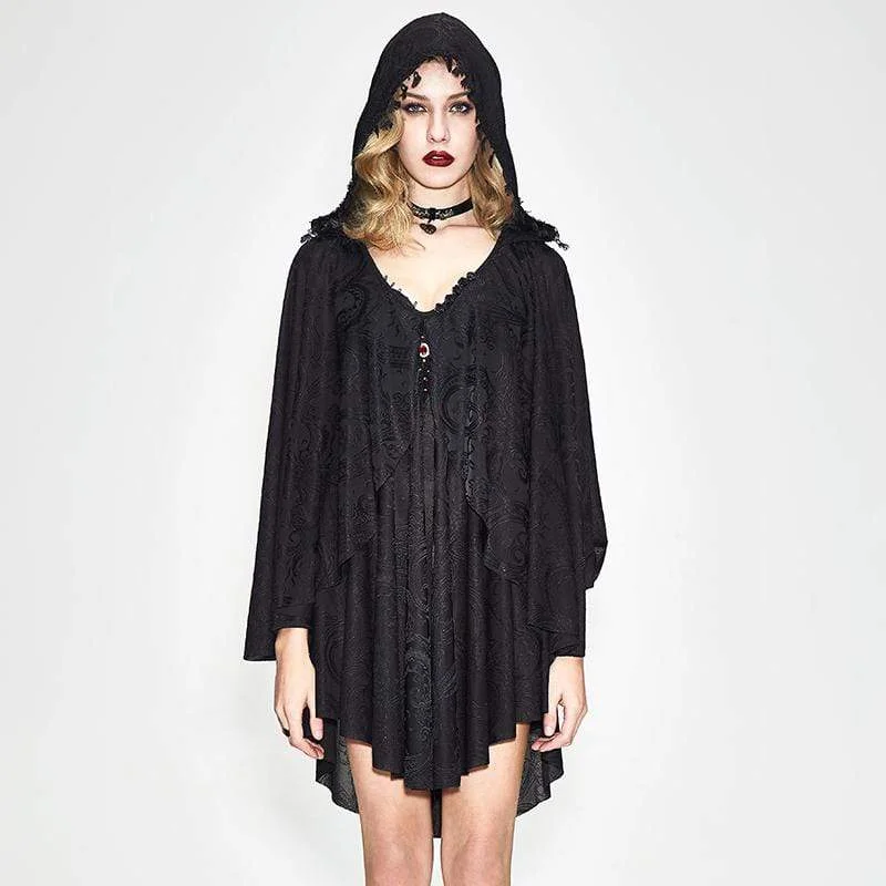 Women's Short Hooded Goth Dress