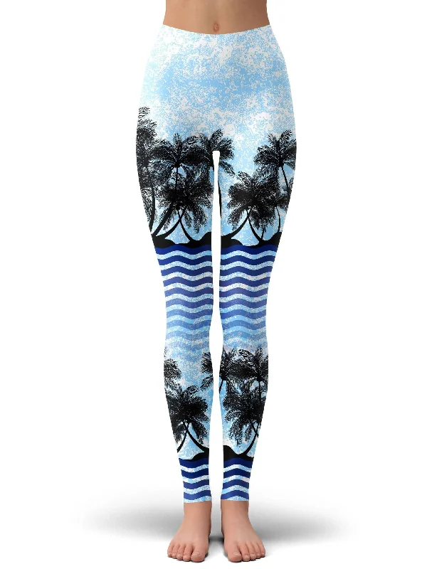 Tropical Waves Leggings