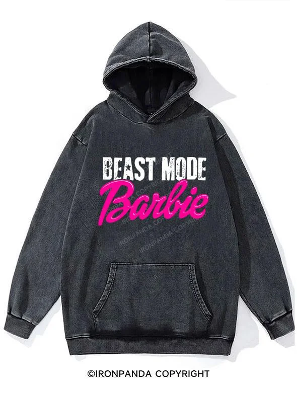 BEAST MODE BARBIE WASHED GYM HOODIE