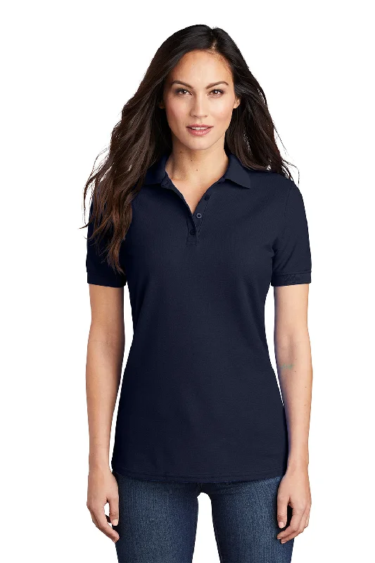 Port & Company Womens Core Stain Resistant Short Sleeve Polo Shirt - Deep Navy Blue