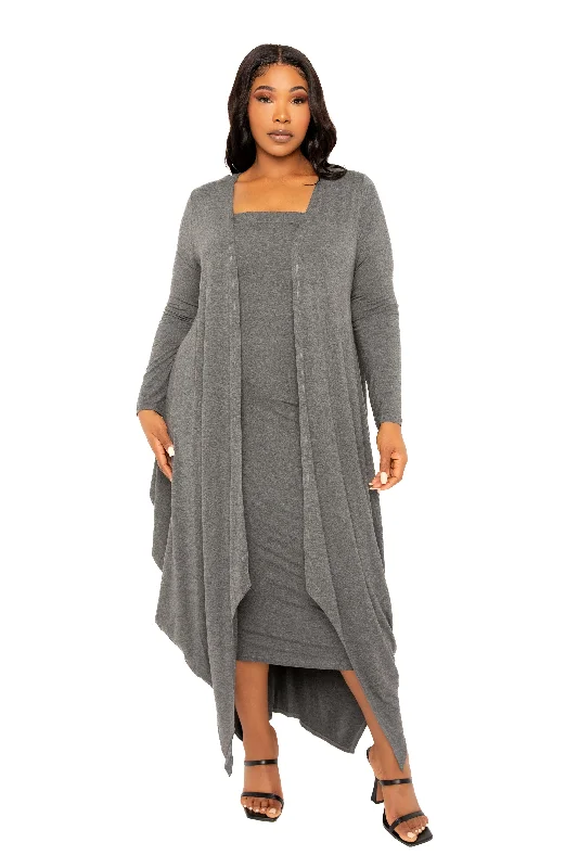 Cascade Bubbled Hem Cardigan