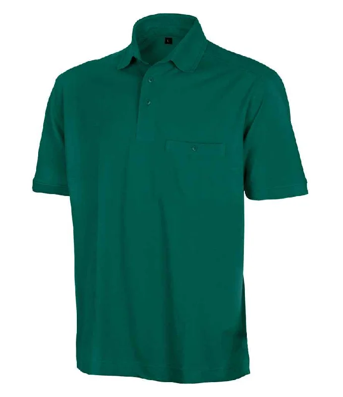 Result Work-Guard Apex Pocket Piqué Polo Shirt | Bottle Green