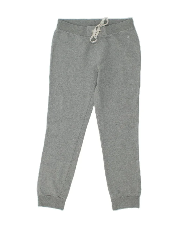 CHAMPION Womens Tracksuit Trousers Joggers UK 12 Medium  Grey Cotton