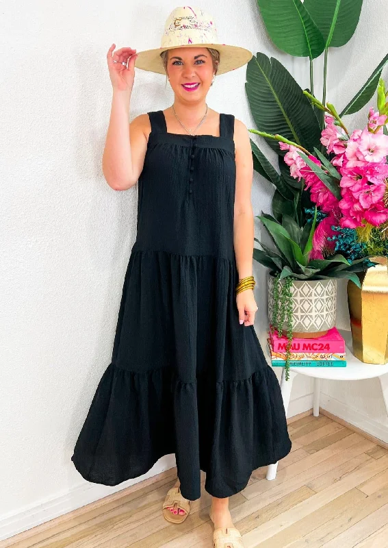 California Breeze Maxi Dress - Black