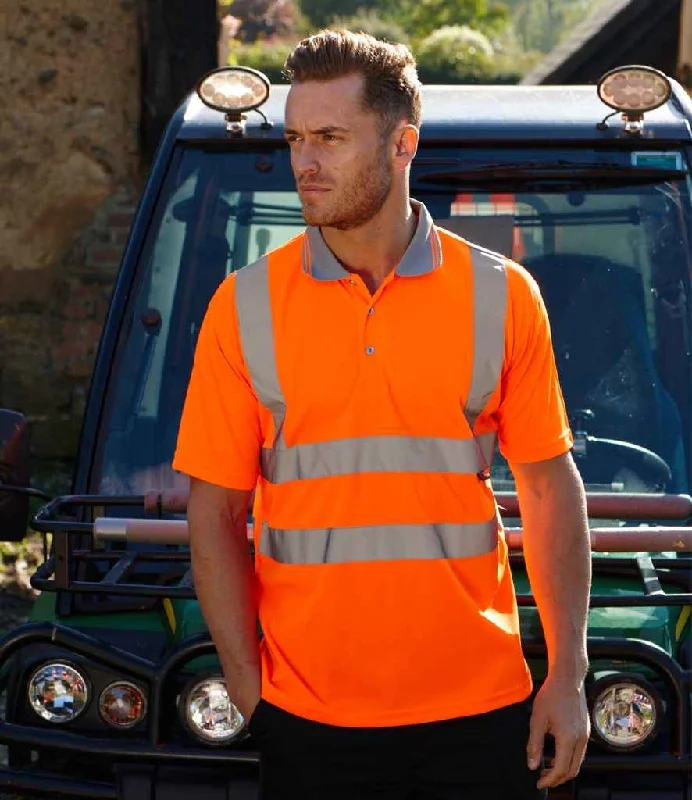 Warrior Daytona Hi-Vis Polo Shirt | Fluorescent Orange