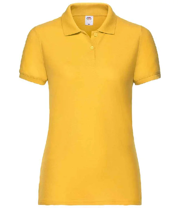 Fruit of the Loom Lady Fit Piqué Polo Shirt | Sunflower