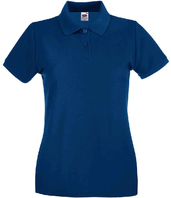 Fruit of the Loom Lady-Fit Premium Cotton Piqué Polo Shirt | Navy