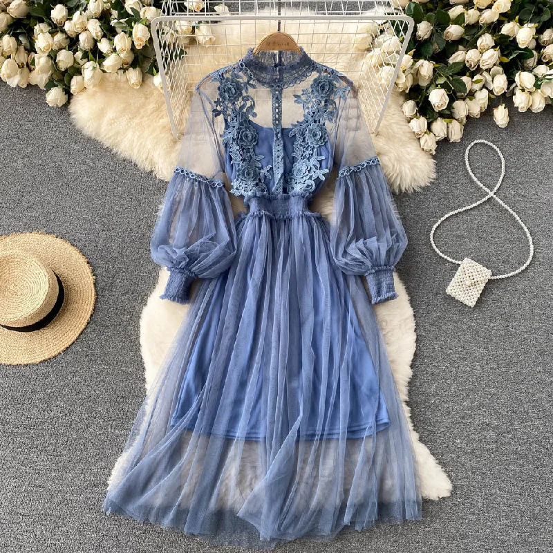 Fashion 3d Flowers Two Pieces Fairy Dresses