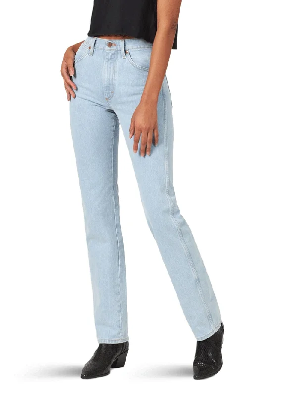 Wrangler 14MWZGH Womens Cowboy Cut Slim Fit Jean Bleach