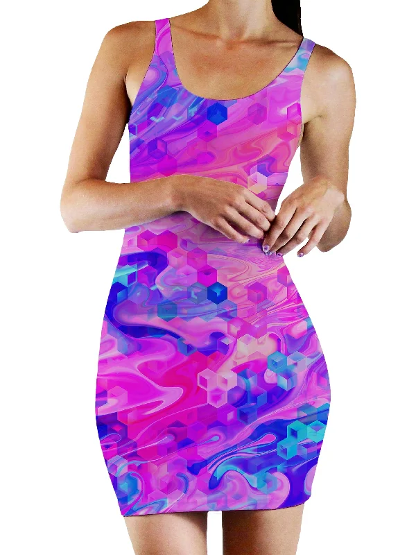 Cotton Candy Wash Bodycon Mini Dress