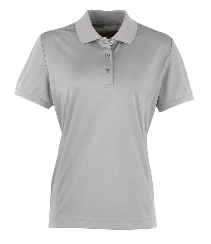 Premier Ladies Coolchecker® Piqué Polo Shirt | Silver