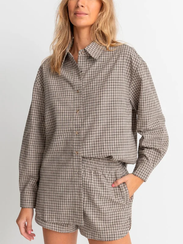 Sandy Check Long Sleeve Buttondown Shirt