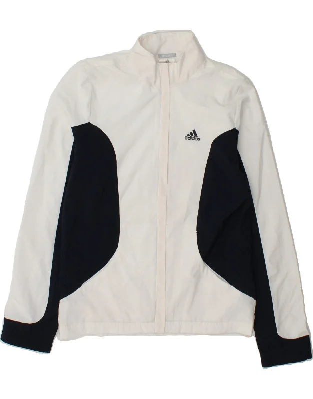 ADIDAS Womens Clima 365 Tracksuit Top Jacket UK 8 Small White Colourblock