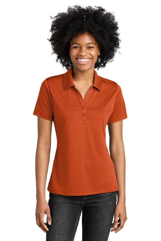 Sport-Tek Womens Competitor Moisture Wicking Short Sleeve Polo Shirt - Deep Orange