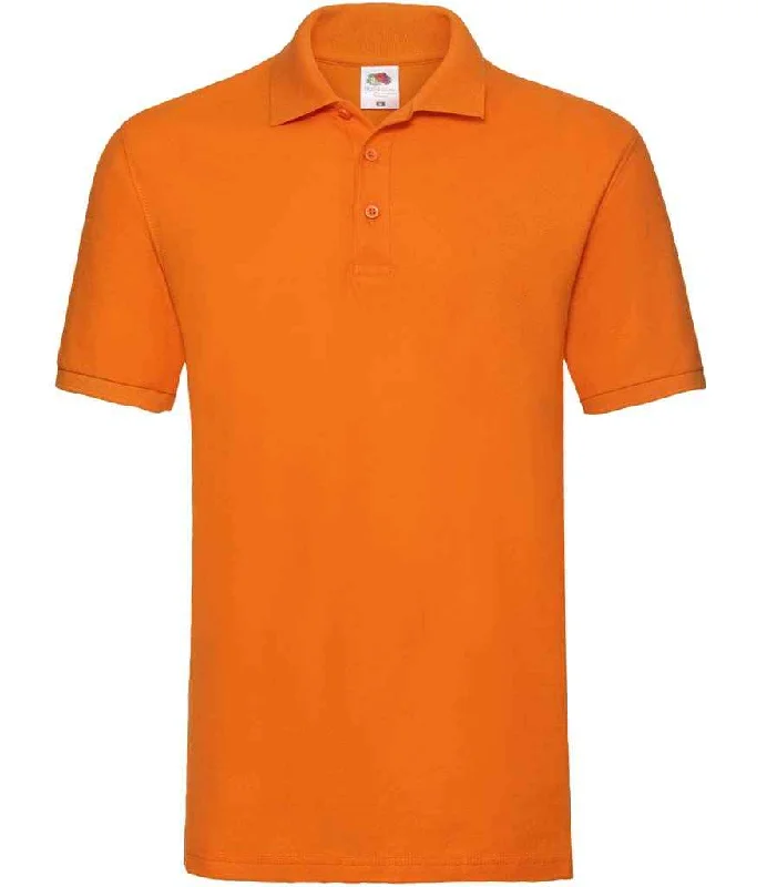 Fruit of the Loom Premium Cotton Piqué Polo Shirt | Orange