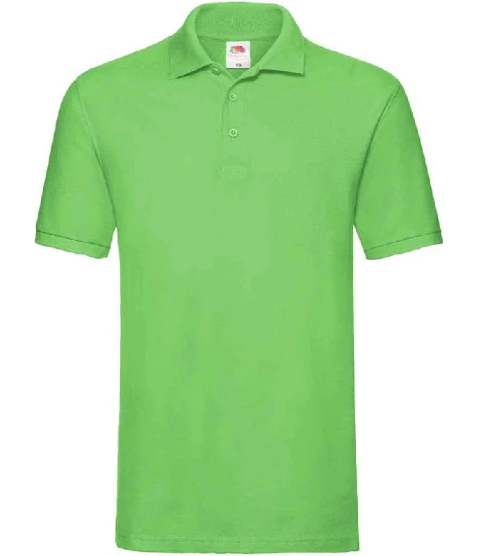 Fruit of the Loom Premium Cotton Piqué Polo Shirt | Lime Green