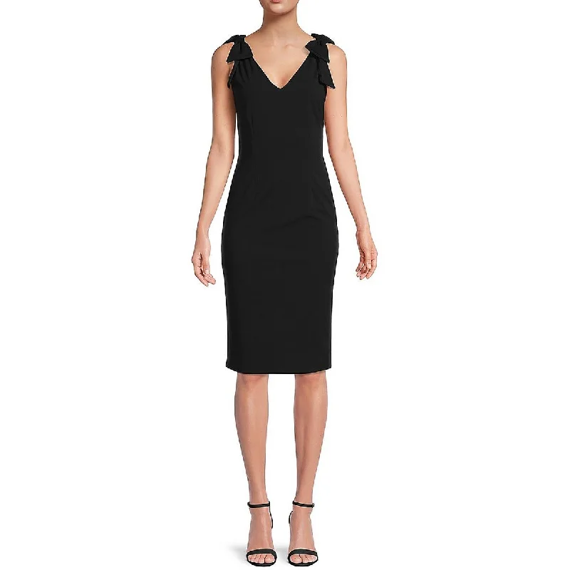 Ava + Esme Womens V Neck Sleeveless Bodycon Dress