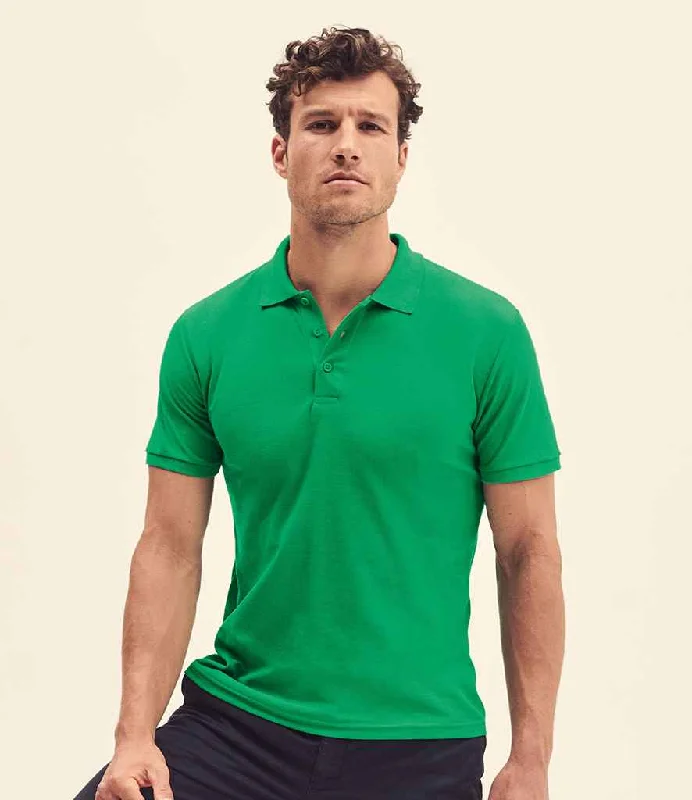 Fruit of the Loom Premium Cotton Piqué Polo Shirt | Kelly Green