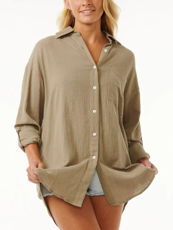 Premium Linen Long Sleeve Buttondown Shirt