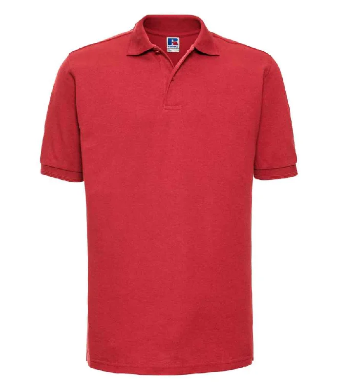 Russell Hardwearing Poly/Cotton Piqué Polo Shirt | Bright Red