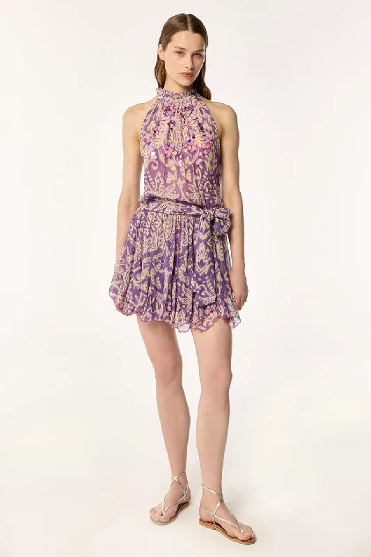 Mini Dress Bianca - Purple Macro Ikat