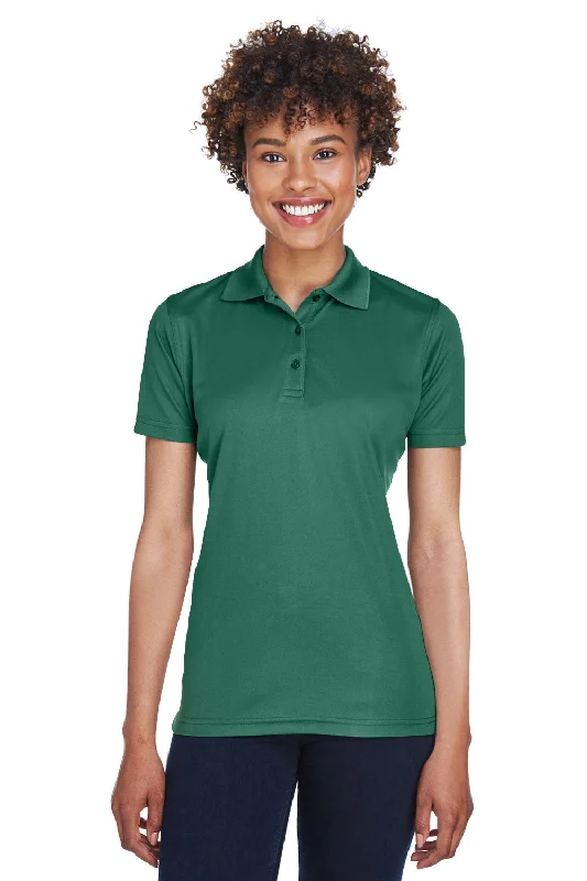 UltraClub Womens Cool & Dry Moisture Wicking Short Sleeve Polo Shirt - Forest Green