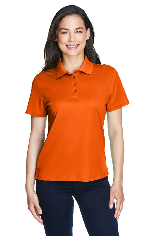 Core 365 Womens Origin Performance Moisture Wicking Short Sleeve Polo Shirt - Campus Orange