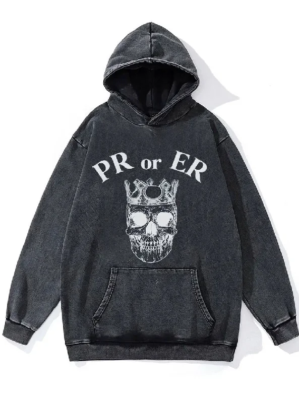 PR or ER Washed Gym Hoodie