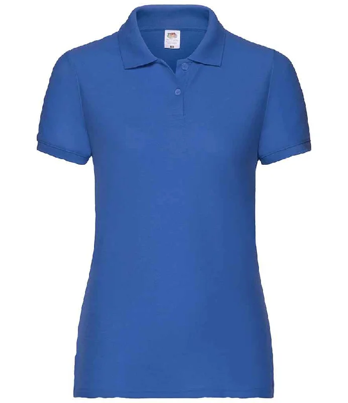 Fruit of the Loom Lady Fit Piqué Polo Shirt | Royal Blue