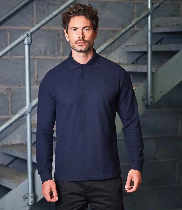 Pro RTX Pro Long Sleeve Piqué Polo Shirt | Navy