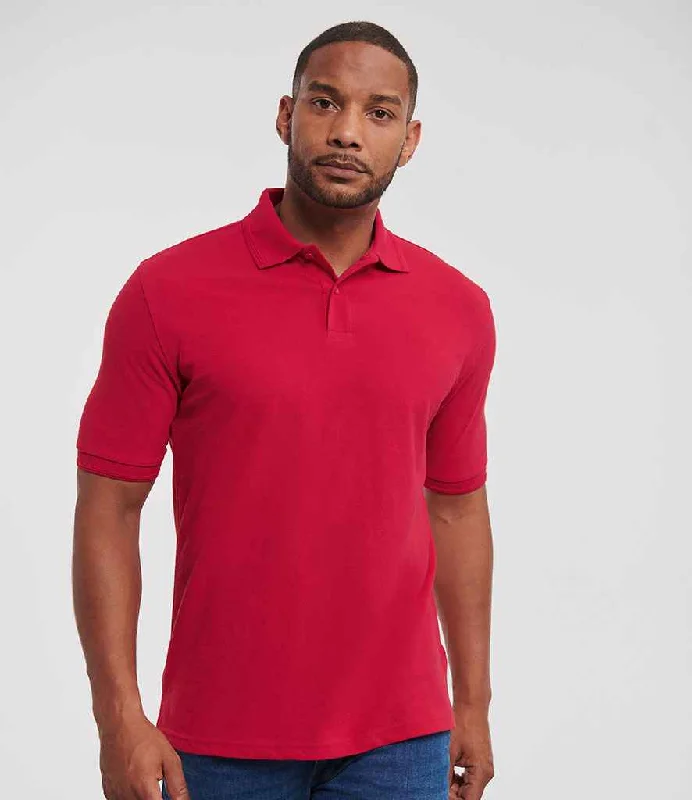 Russell Hardwearing Poly/Cotton Piqué Polo Shirt | Classic Red