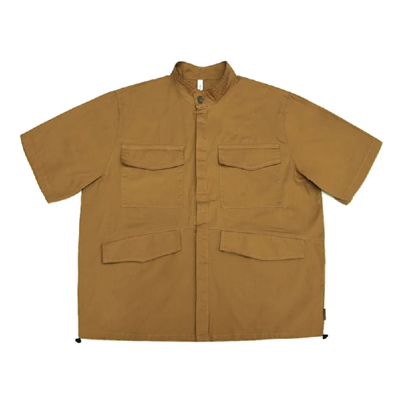 Vintage Multi-Pocket Solid Shirt