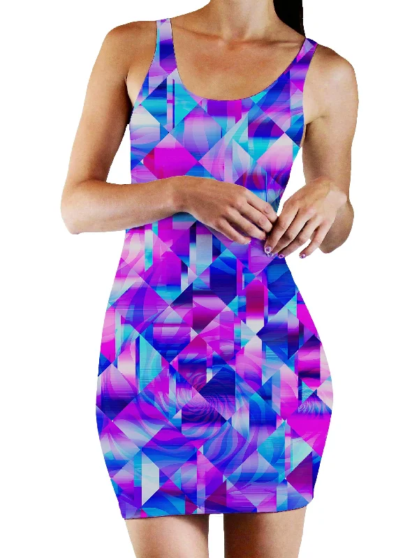 Blossom Trippy Bodycon Mini Dress