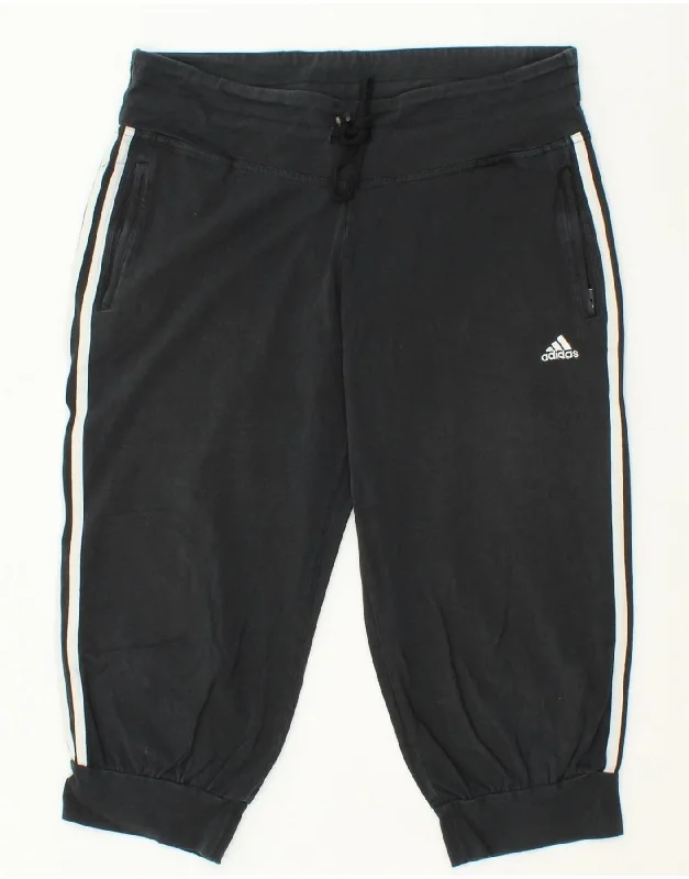 ADIDAS Womens Bermuda Sport Shorts UK 18 XL  Black Cotton