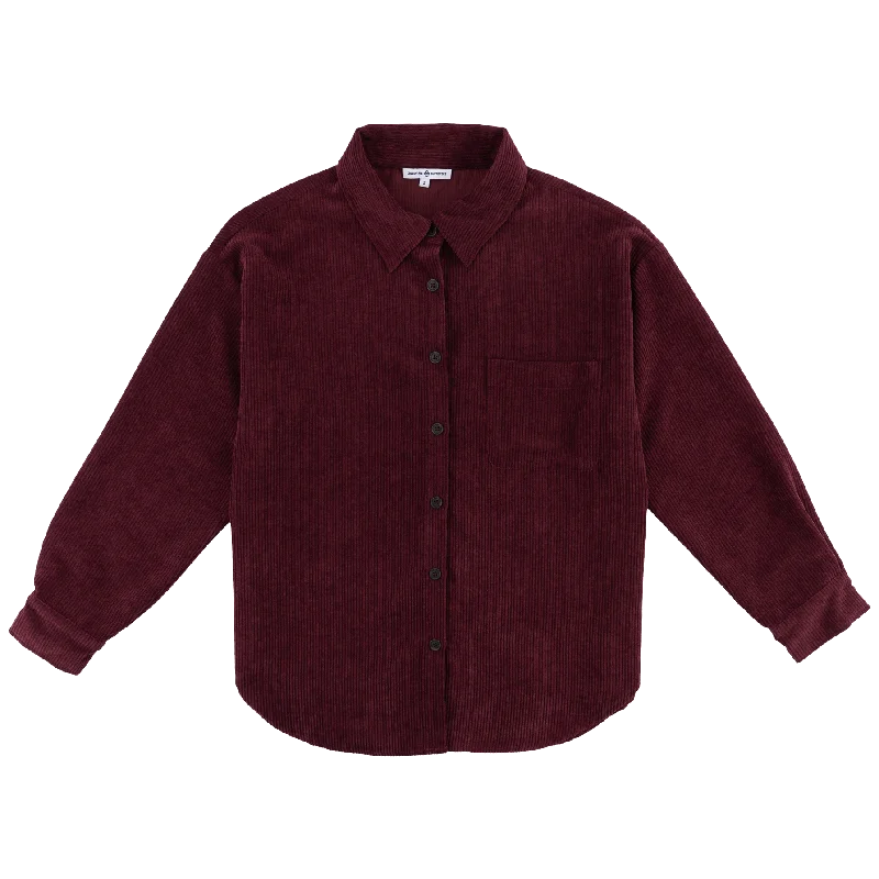 Maroon Corduroy Button Down