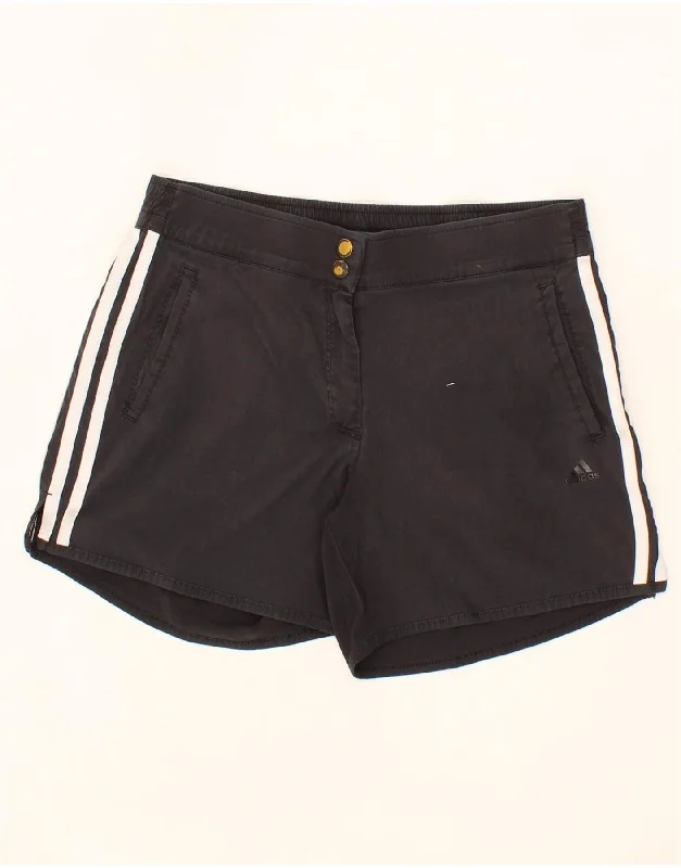 ADIDAS Womens Sport Shorts UK 8 Small  Black Nylon