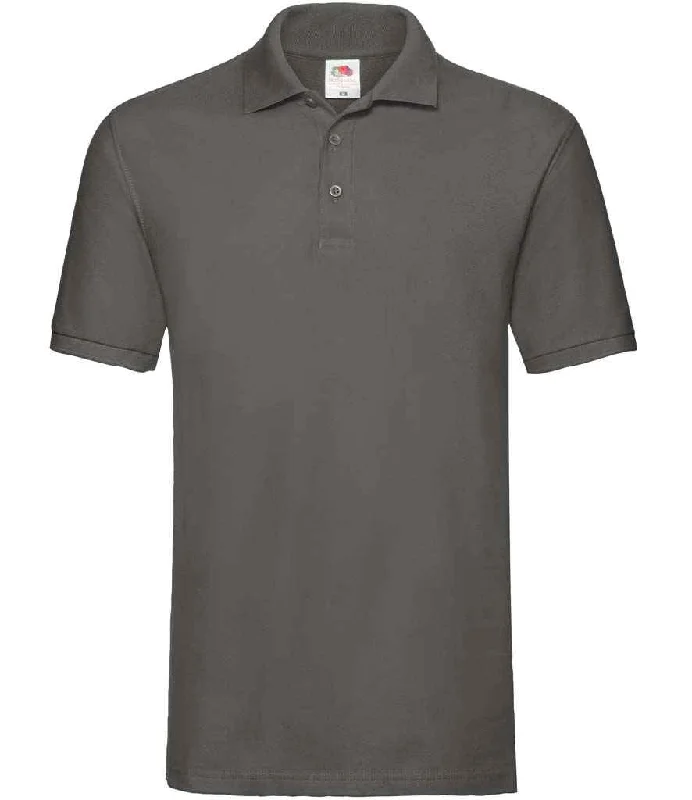 Fruit of the Loom Premium Cotton Piqué Polo Shirt | Light Graphite