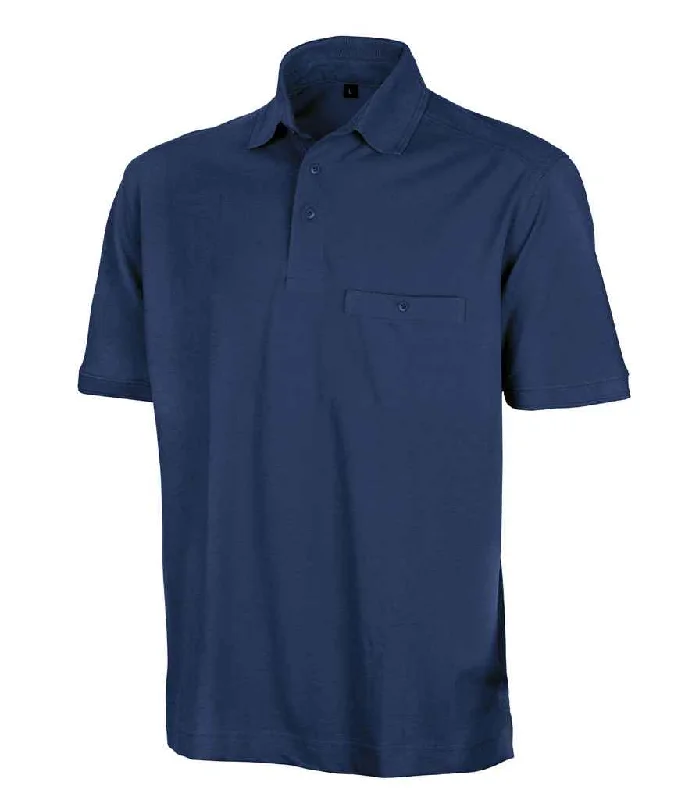 Result Work-Guard Apex Pocket Piqué Polo Shirt | Navy