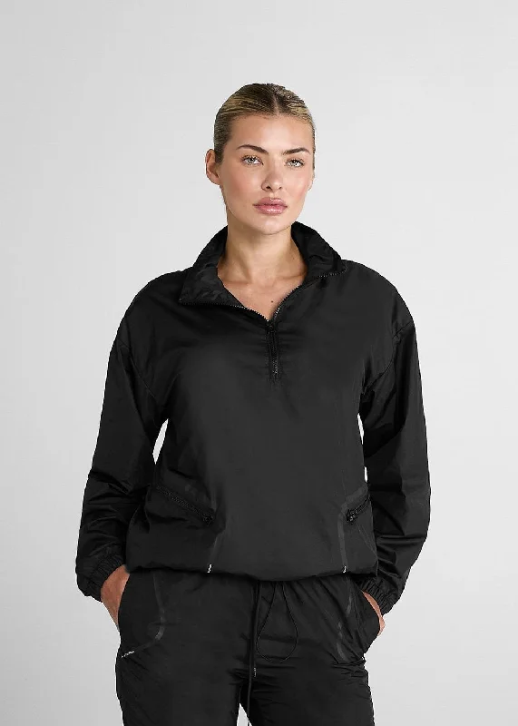 Black Waterproof Track Half Zip