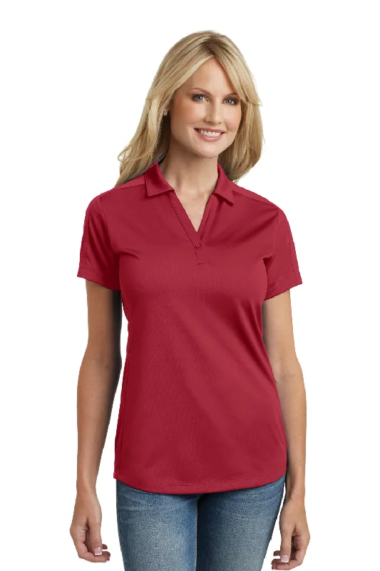 Port Authority Womens Moisture Wicking Short Sleeve Polo Shirt - Rich Red