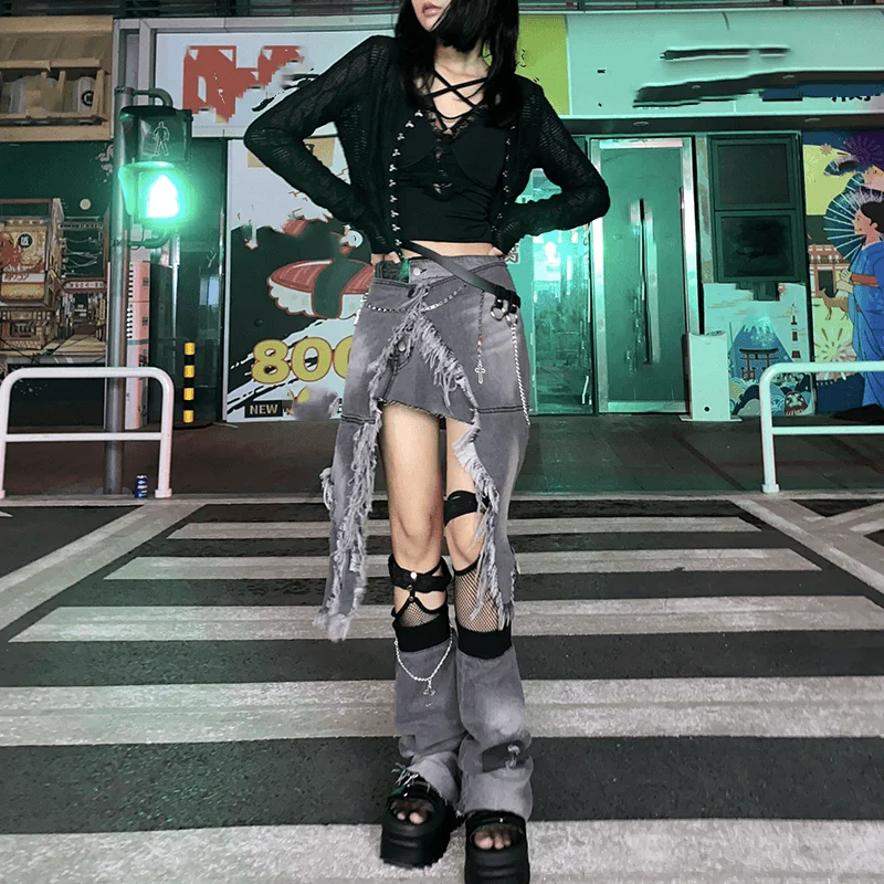 Women's Cyberpunk Spicy Denim Shorts