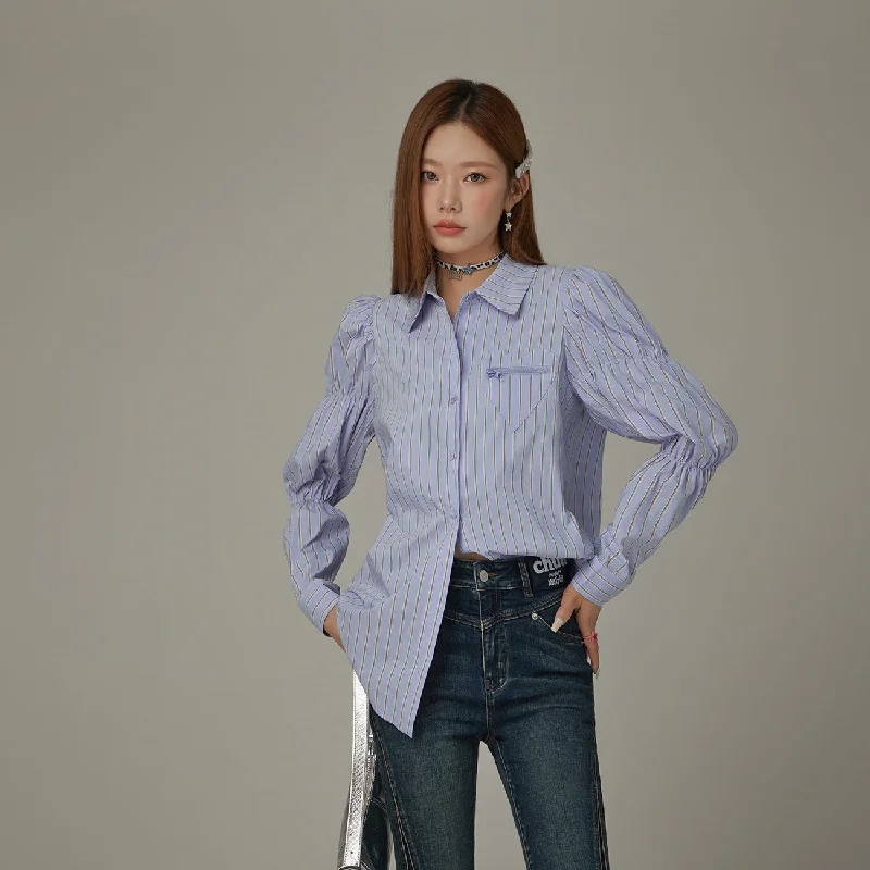 Heart Pocket Stripe Shirt