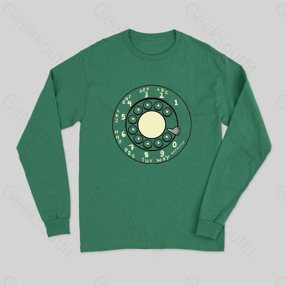 Rotary Dial Long Sleeve T-Shirt