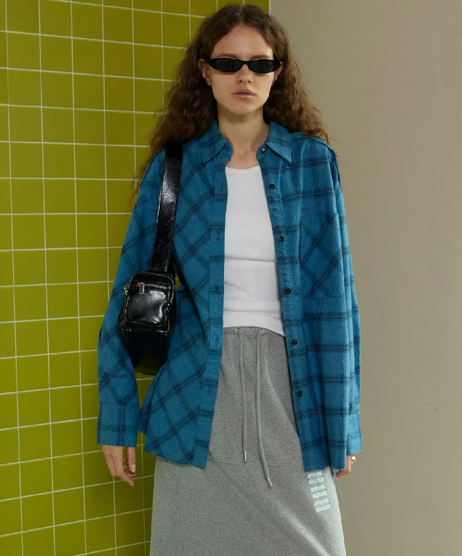 【SALE】Random Checkered Oversized Shirt