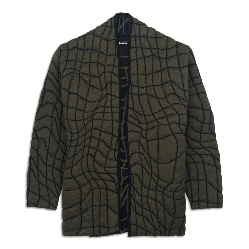 Insulated Jacquard Cardigan - Resale